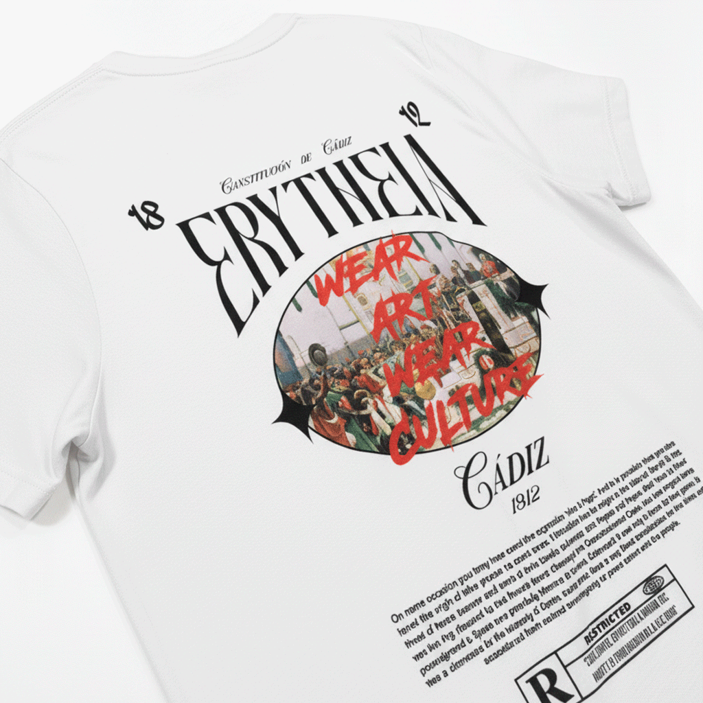 Camiseta oversized referente al cuadro de la promulgación 1812