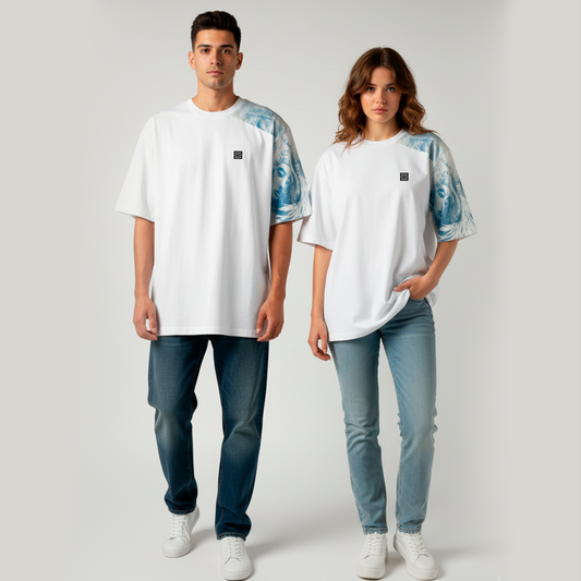 Camiseta Oversized Heavyweight Exclusiva Dama Azul