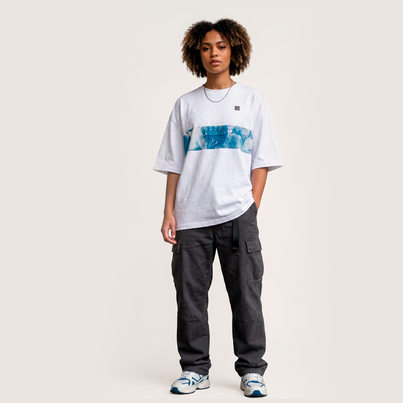 Camiseta Oversized Hand Made Exclusiva Moneda Fenicia