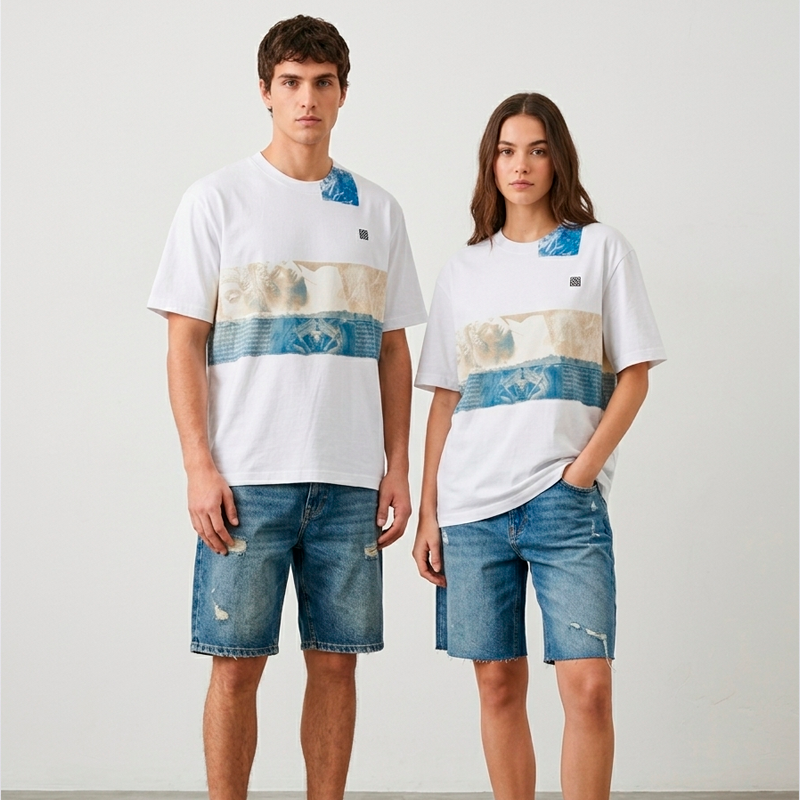 Camiseta Oversized Hand Made Exclusiva  Dama Desgate