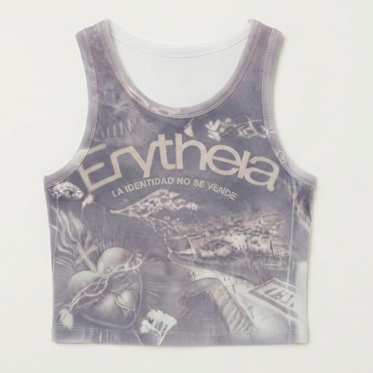Camiseta Crop Tirantes Corazón - Hand Made Exclusiva.