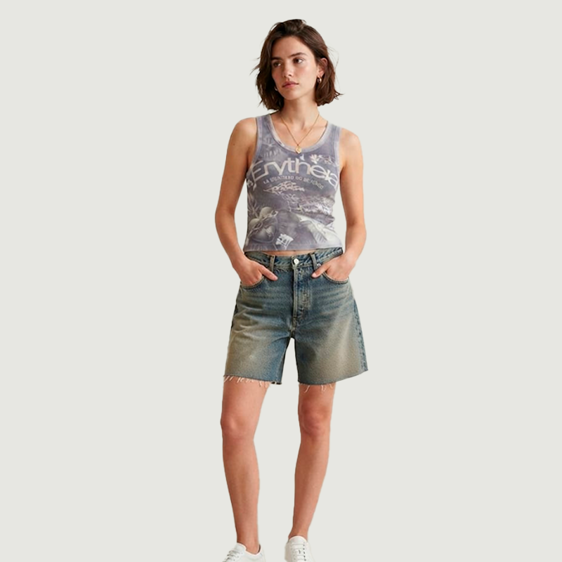 Camiseta Crop Tirantes Corazón - Hand Made Exclusiva.