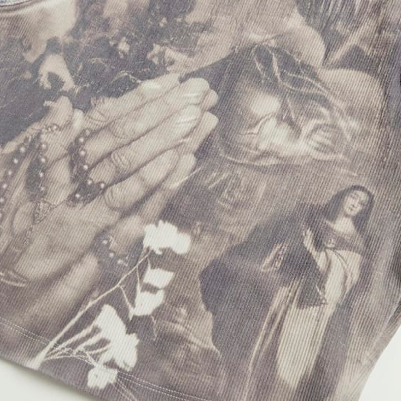 Camiseta Crop Tirantes Manos - Hand Made Exclusiva.