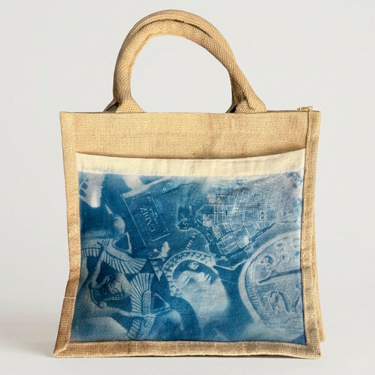 Bolso Orgánico Sarcófago, mapa, Cádiz — Hand Made Exclusiva Fenicia
