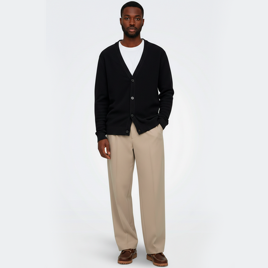 Pantalón Tailor Loose Beige Cintura Elástica - Erytheia Wear / Only Sons